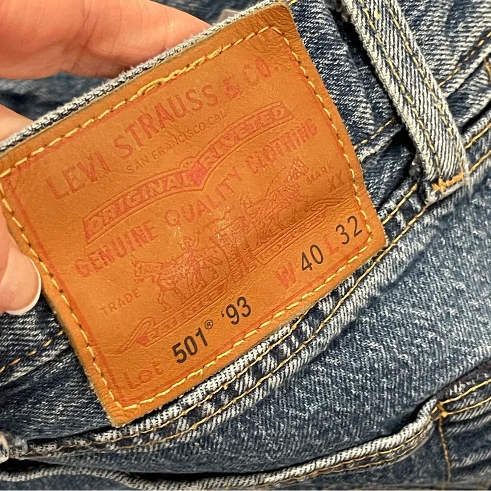LEvi’s Premium ‘93 denim 501 button fly jeans 40 x 32